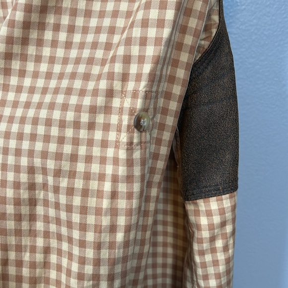 Braeval Shirt Mens Extra Large Tiera Gun Check Cotton Long Sleeve Patch L - Picture 14 of 14